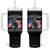 Female Veteran Tumbler With Handle Stands Up For Her Country A Strong Woman TS09 One Size: 40 oz Black Print Your Wear