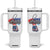 Female Veteran Tumbler With Handle I'm The Veteran and The Veteran's Wife TS09 One Size: 40 oz White Print Your Wear