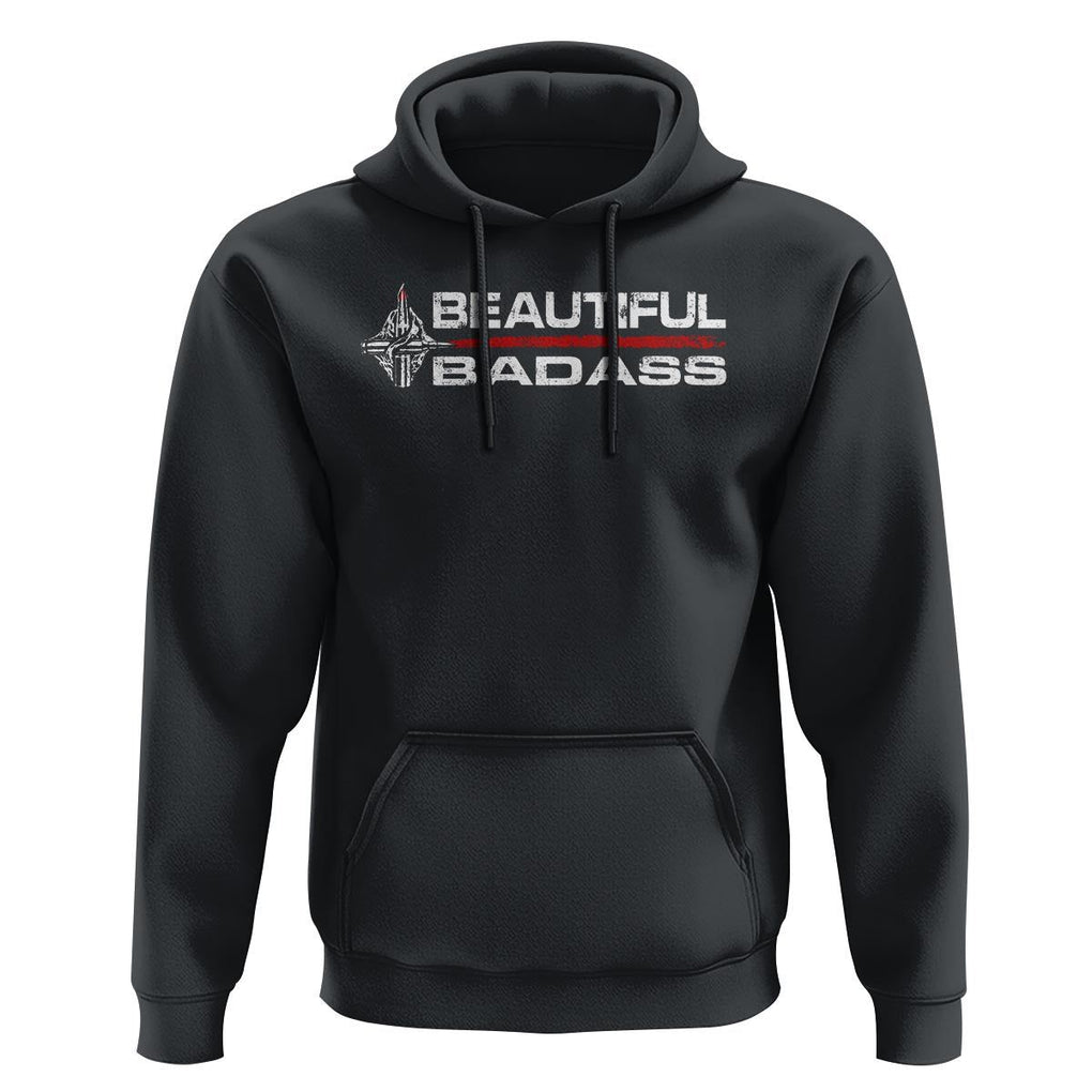 Beautiful Badass Strong Women Female Military Hoodie TS09 Black Print Your Wear