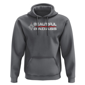 Beautiful Badass Strong Women Female Military Hoodie TS09 Charcoal Print Your Wear