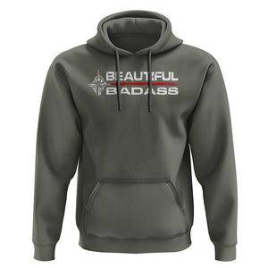 Beautiful Badass Strong Women Female Military Hoodie TS09 Military Green Print Your Wear