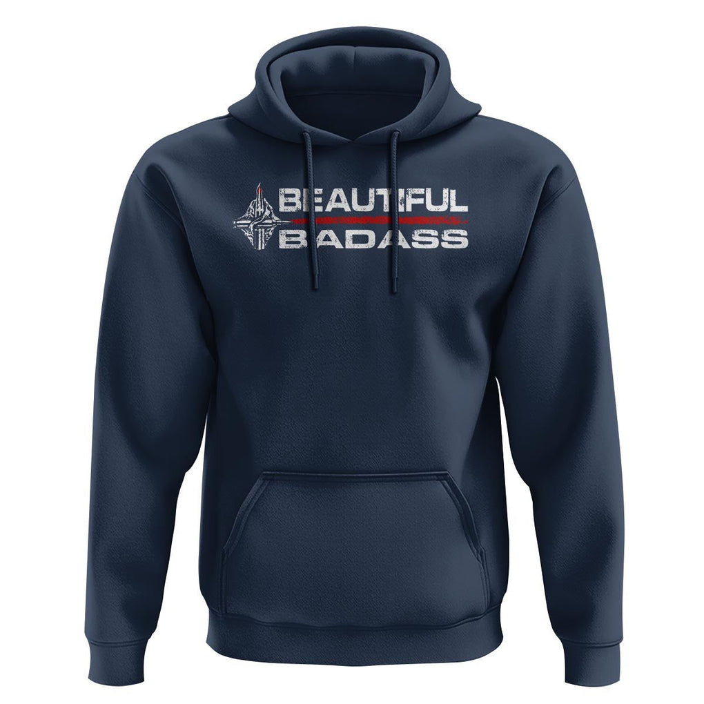 Beautiful Badass Strong Women Female Military Hoodie TS09 Navy Print Your Wear