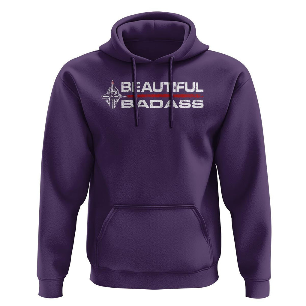 Beautiful Badass Strong Women Female Military Hoodie TS09 Purple Print Your Wear