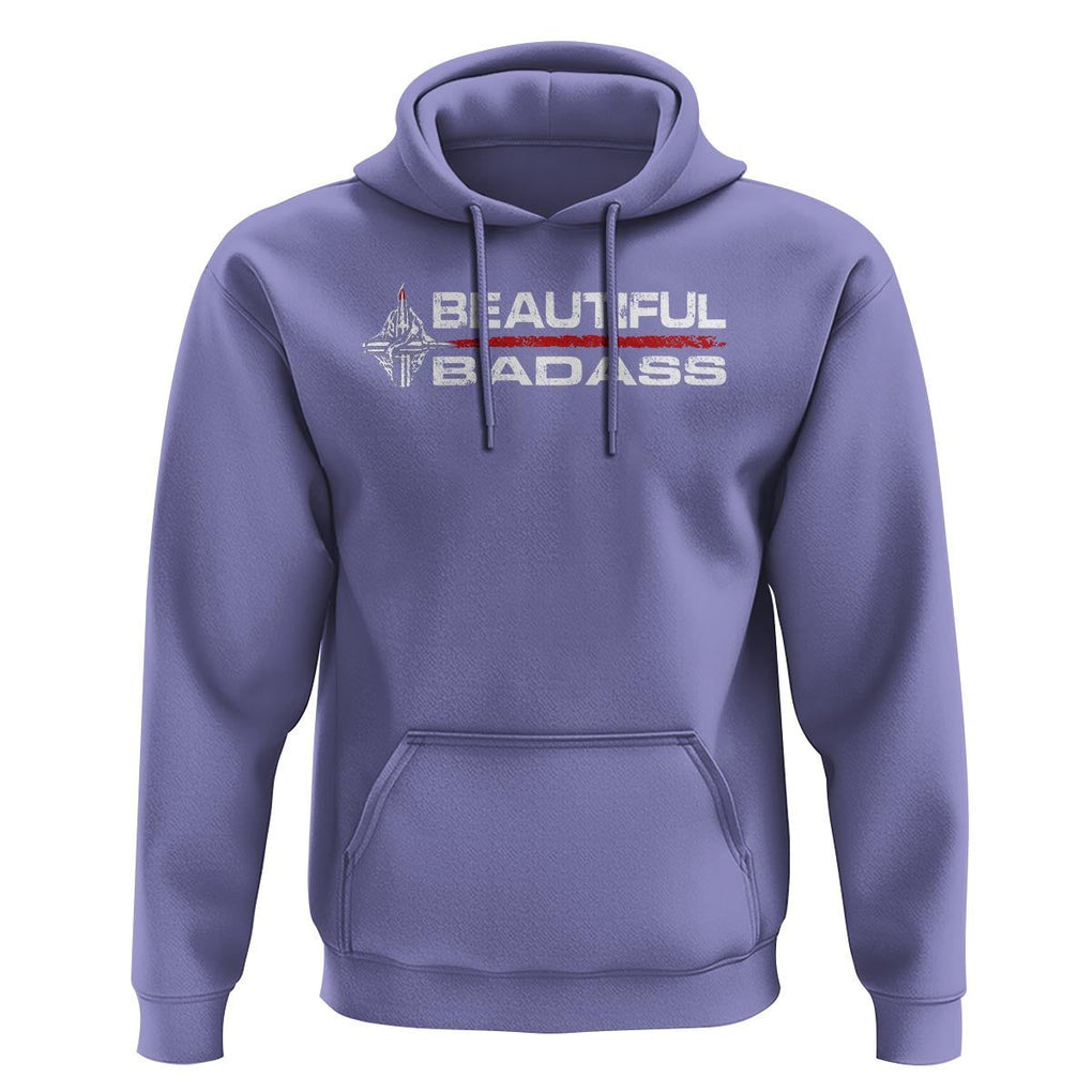 Beautiful Badass Strong Women Female Military Hoodie TS09 Violet Print Your Wear