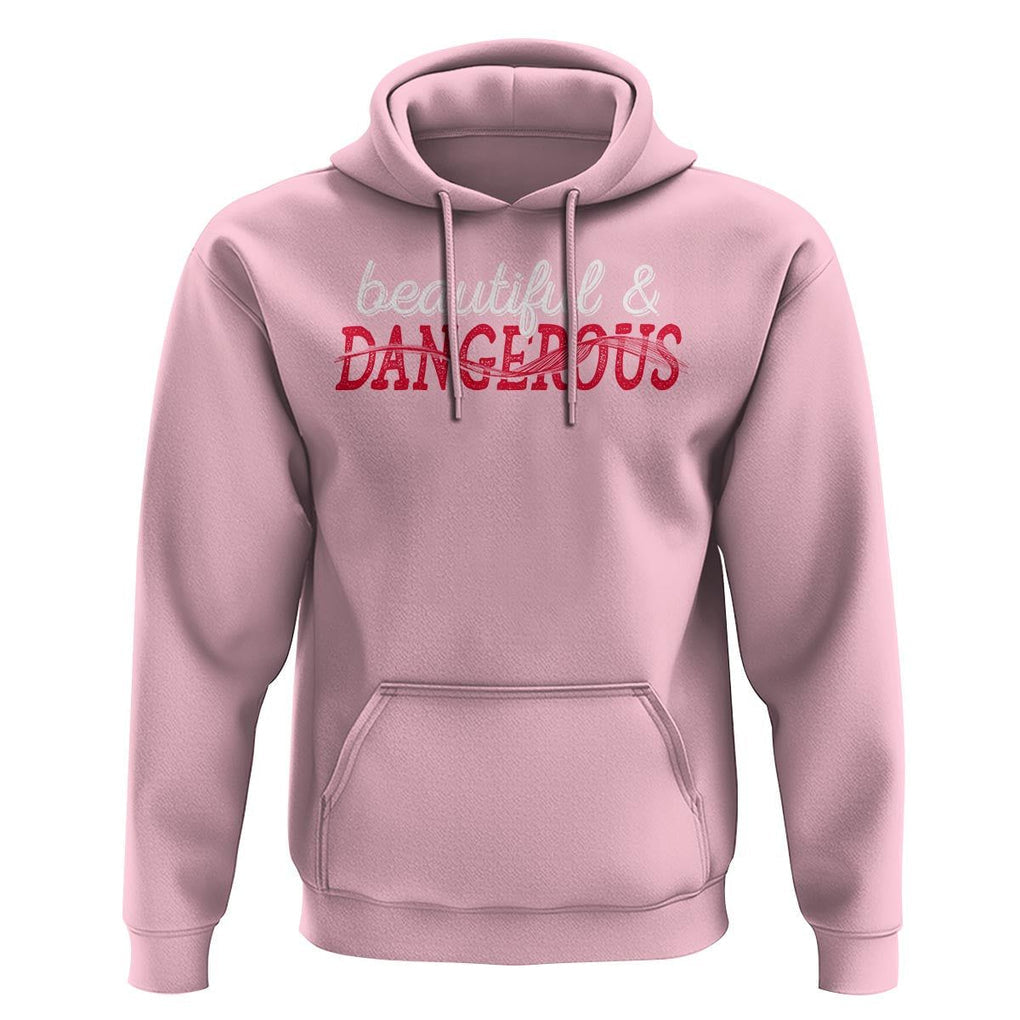 Beautiful Dangerous Strong Women Female Military Hoodie TS09 Light Pink Print Your Wear