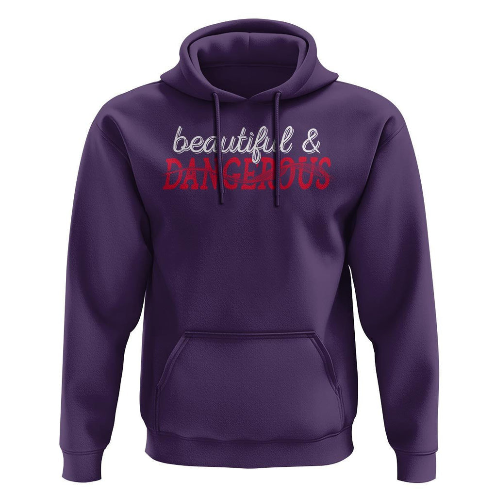 Beautiful Dangerous Strong Women Female Military Hoodie TS09 Purple Print Your Wear