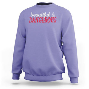 Beautiful Dangerous Strong Women Female Military Sweatshirt TS09 Violet Print Your Wear