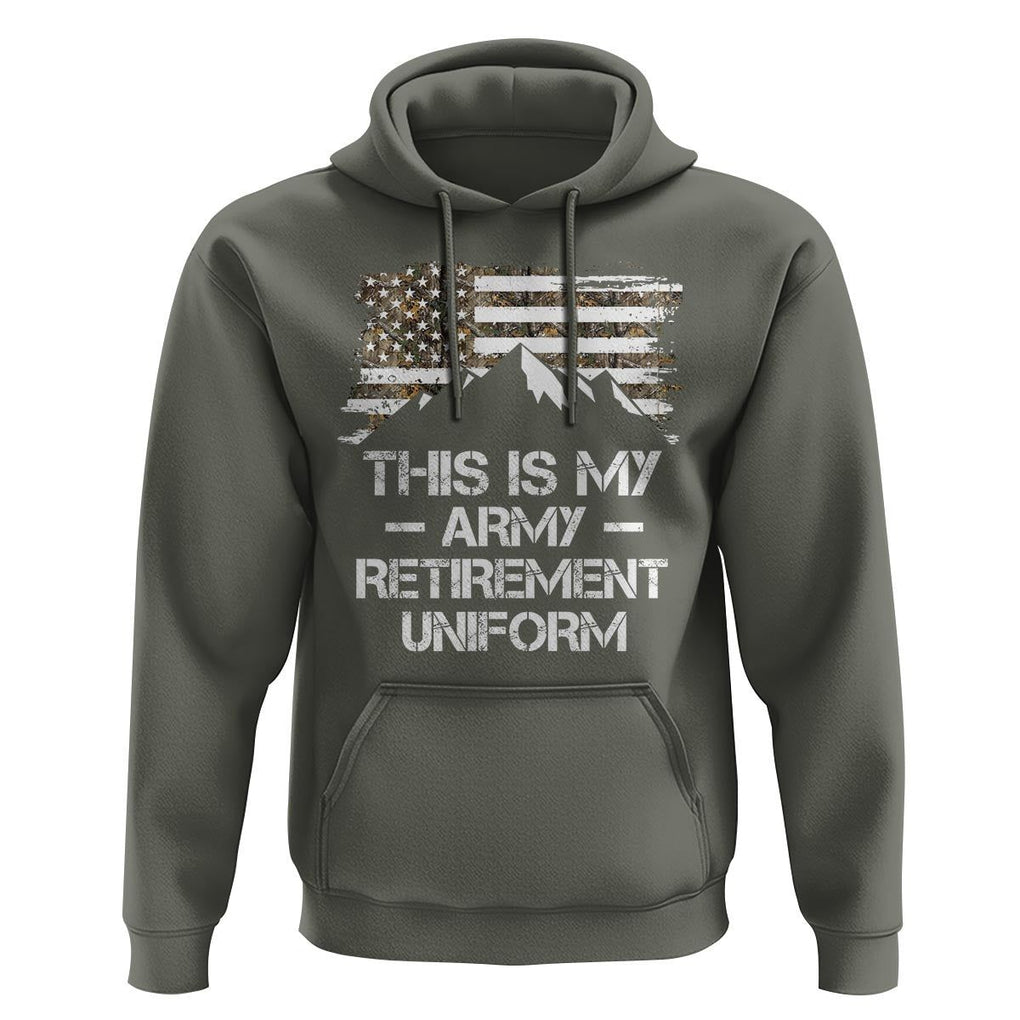 This Is My Army Retirement Uniform Hoodie Retired Military Veteran TS09 Military Green Print Your Wear