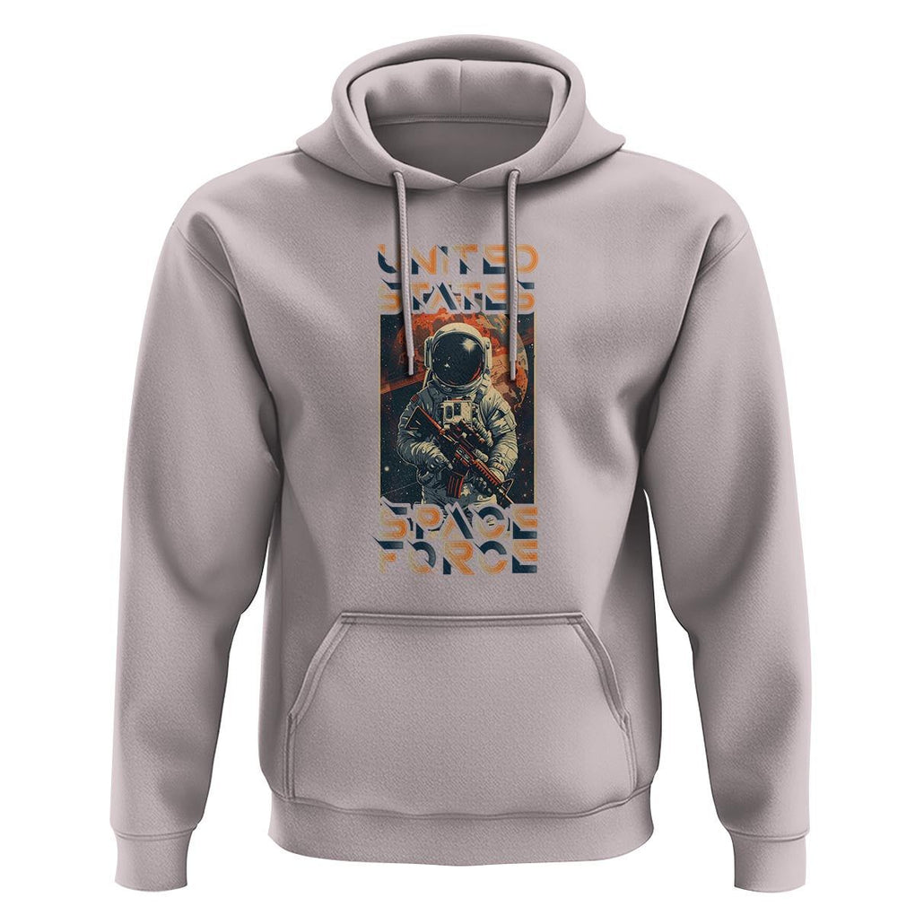 Funny US Space Force Army Astronaut Hoodie TS09 Ice Gray Print Your Wear