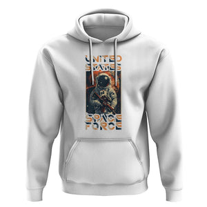 Funny US Space Force Army Astronaut Hoodie TS09 White Print Your Wear