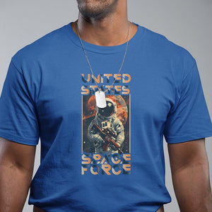 Funny US Space Force Army Astronaut T Shirt TS09 Royal Blue Print Your Wear