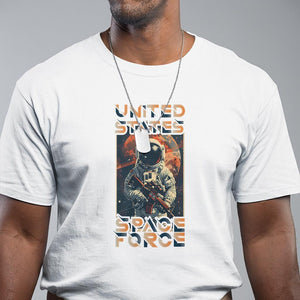 Funny US Space Force Army Astronaut T Shirt TS09 White Print Your Wear