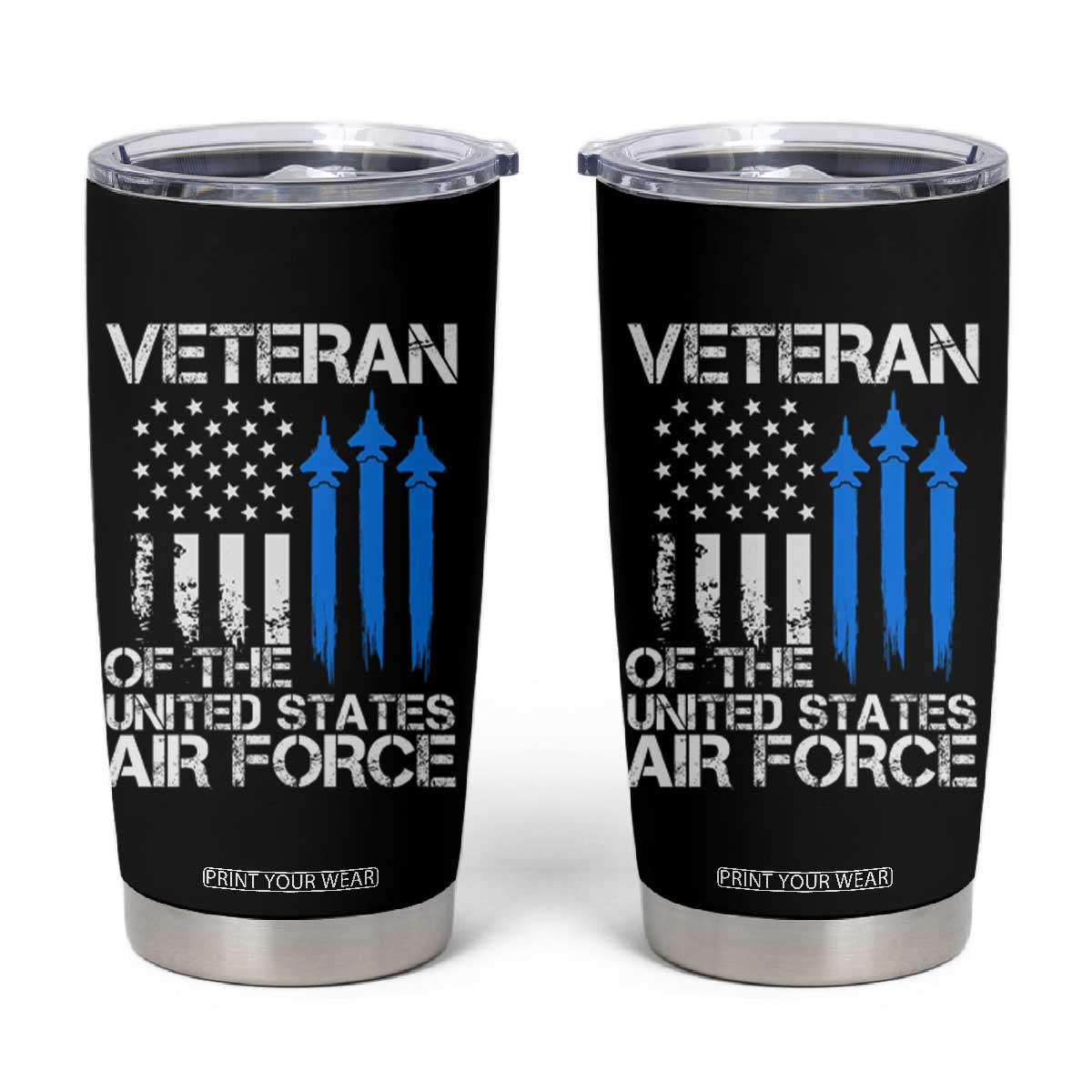 Veteran Of The United States Air Force Tumbler Cup TS09 Black Print Your Wear