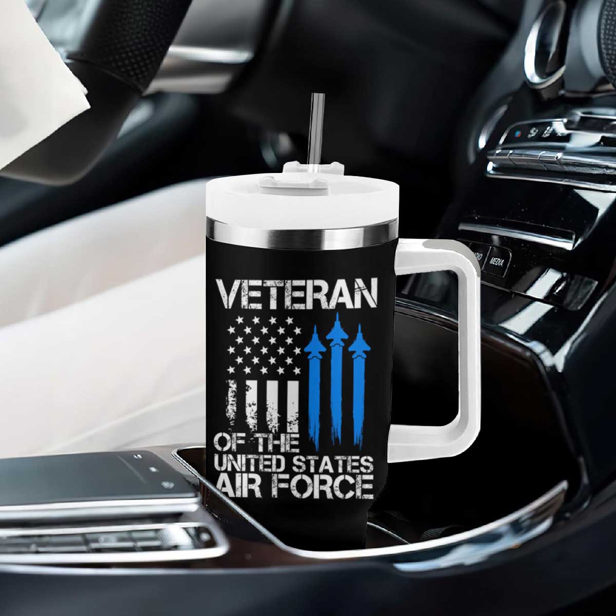 Veteran Of The United States Air Force Tumbler With Handle TS09 Print Your Wear