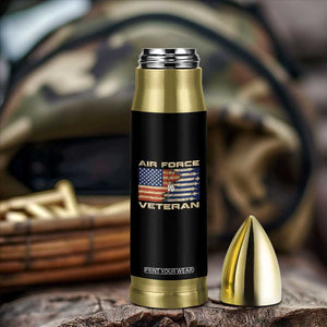 Air Force Veteran Bullet Tumbler American Flag Dog Tag TS09 Print Your Wear
