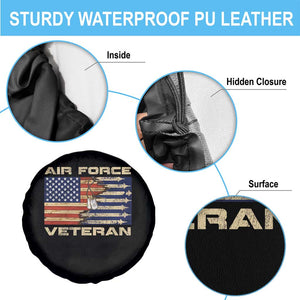Air Force Veteran Spare Tire Cover American Flag Dog Tag TS09 Print Your Wear