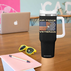 Air Force Veteran Tumbler With Handle American Flag Dog Tag TS09 Print Your Wear