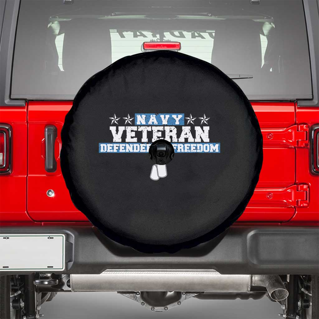 Navy Veteran Spare Tire Cover Defender Of Freedom TS09 Black Print Your Wear