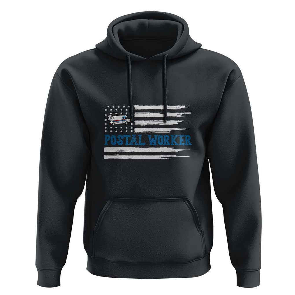 USA Flag Mailman Mail Lady Postal Worker Hoodie TS09 Black Print Your Wear