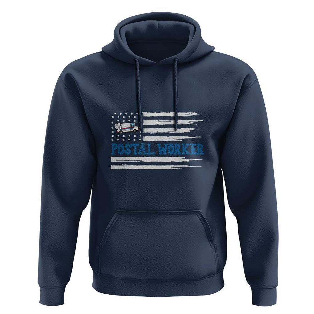 USA Flag Mailman Mail Lady Postal Worker Hoodie TS09 Navy Print Your Wear