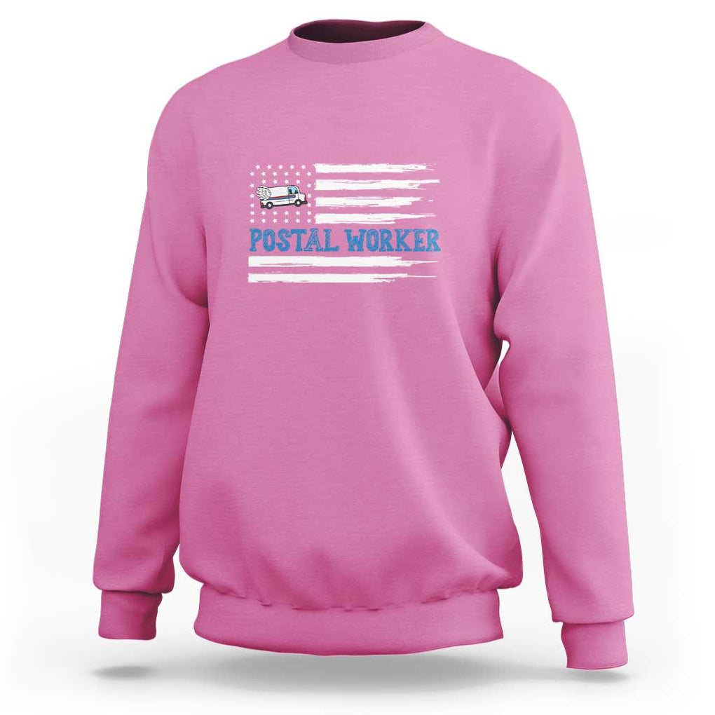 USA Flag Mailman Mail Lady Postal Worker Sweatshirt TS09 Azalea Print Your Wear