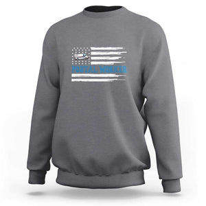 USA Flag Mailman Mail Lady Postal Worker Sweatshirt TS09 Charcoal Print Your Wear