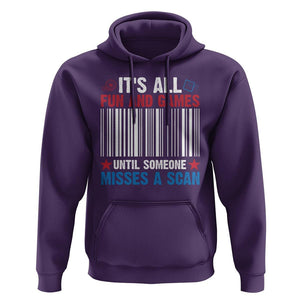 Funny Postal Worker Hoodie It's All Fun And Games Until Someone Misses A Scan TS09 Purple Print Your Wear
