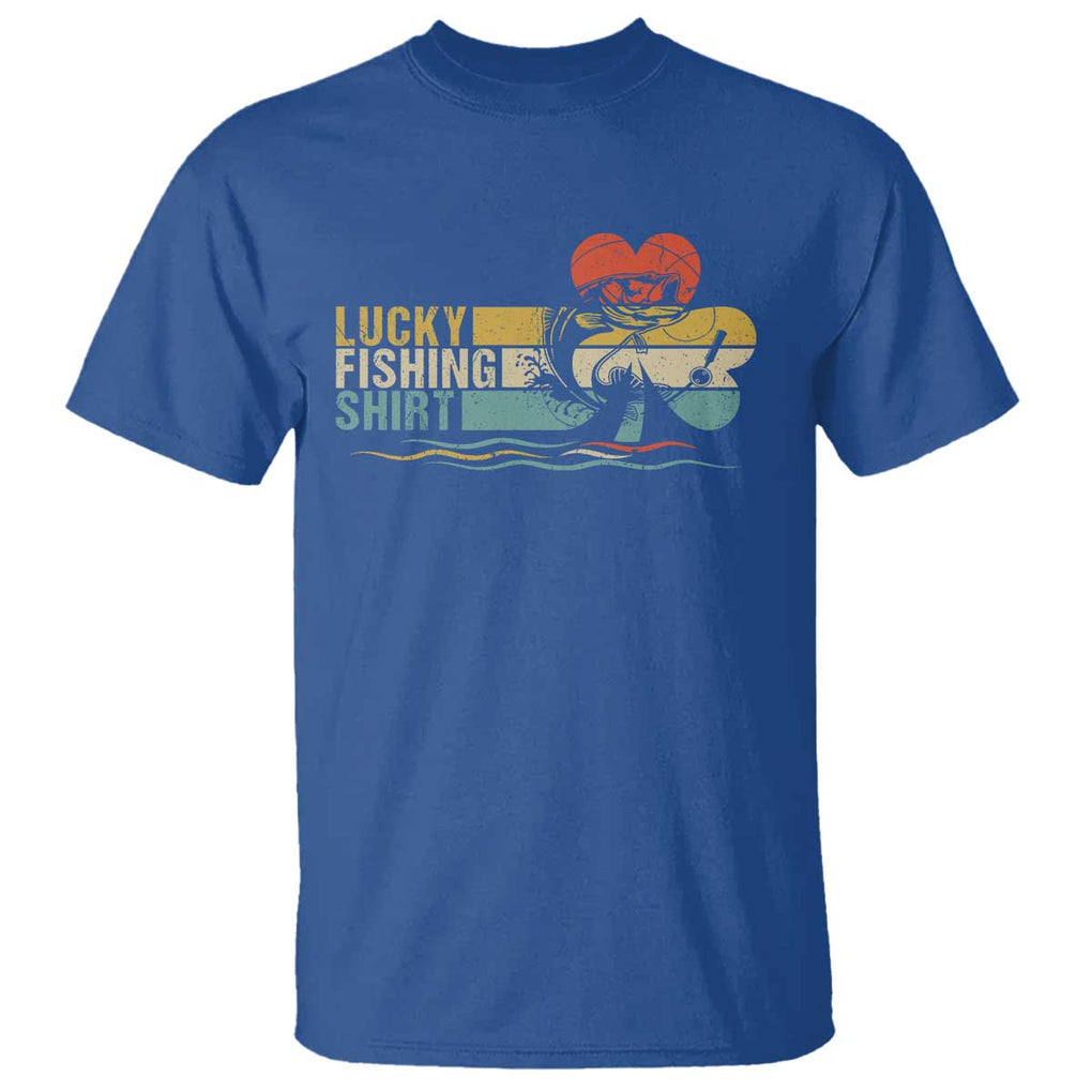 Funny Lucky Fishing T Shirt Do Not Wash Retro Fisherman TS09 Royal Blue Print Your Wear