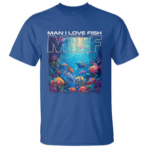 Funny Fishing T Shirt MILF Man I Love Fish TS09 Royal Blue Print Your Wear