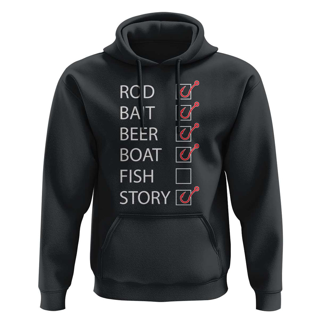 Funny Fishing Check Off List Hoodie TS09 Black Print Your Wear