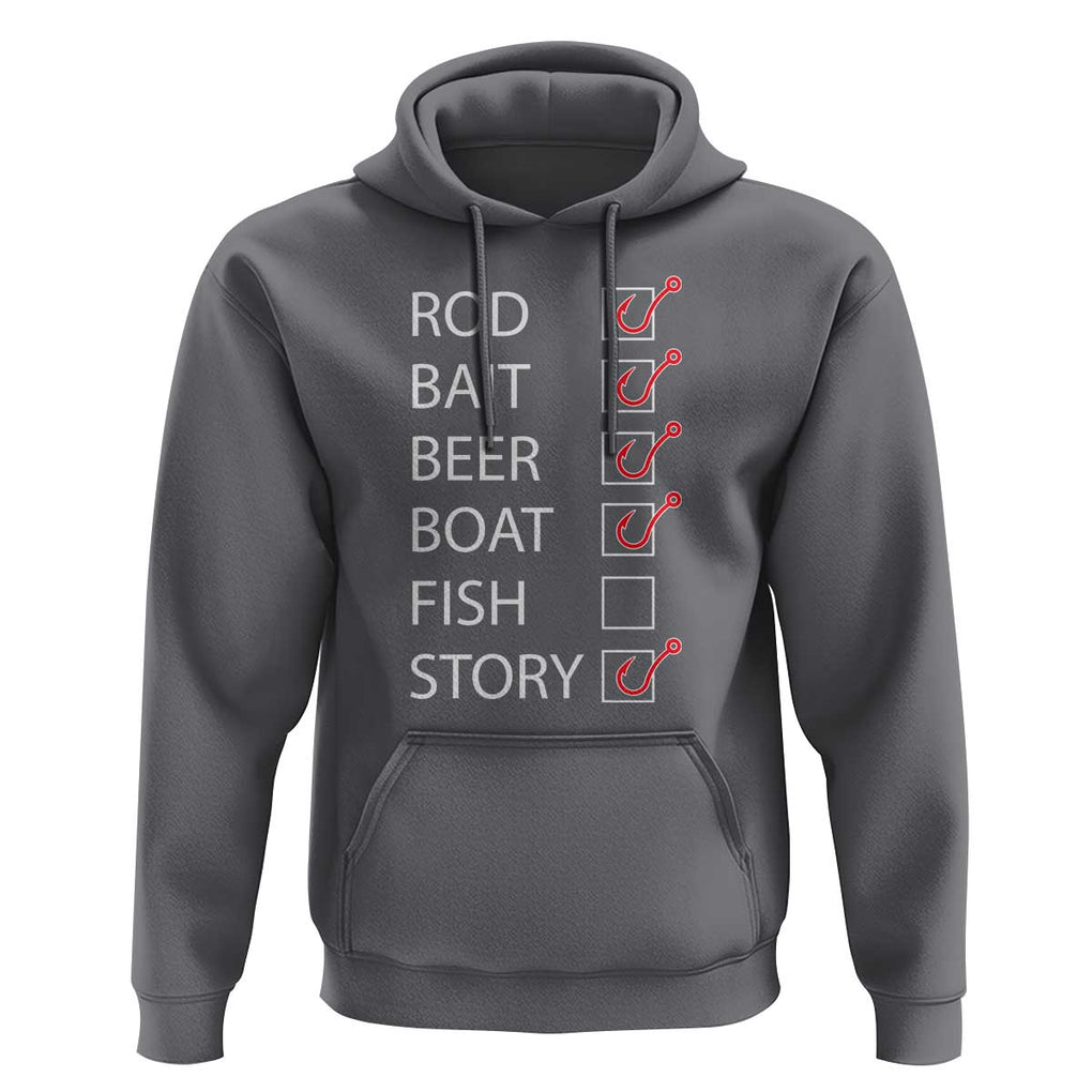 Funny Fishing Check Off List Hoodie TS09 Charcoal Print Your Wear