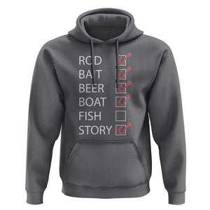 Funny Fishing Check Off List Hoodie TS09 Charcoal Print Your Wear