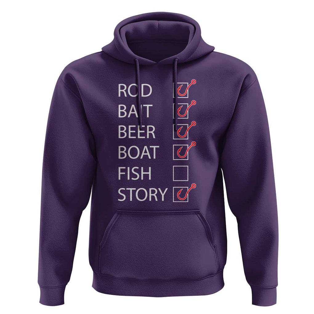 Funny Fishing Check Off List Hoodie TS09 Purple Print Your Wear