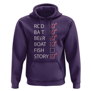 Funny Fishing Check Off List Hoodie TS09 Purple Print Your Wear