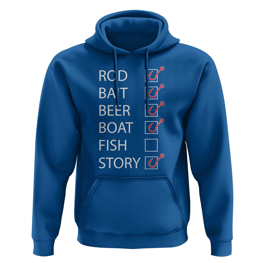 Funny Fishing Check Off List Hoodie TS09 Royal Blue Print Your Wear