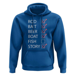 Funny Fishing Check Off List Hoodie TS09 Royal Blue Print Your Wear