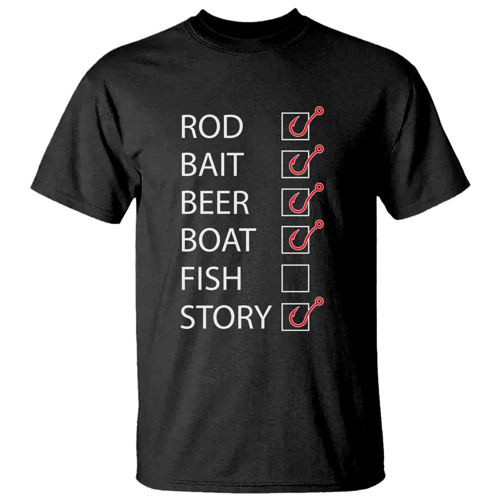 Funny Fishing Check Off List T Shirt TS09 Black Print Your Wear
