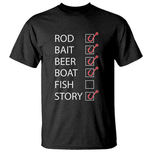 Funny Fishing Check Off List T Shirt TS09 Black Print Your Wear