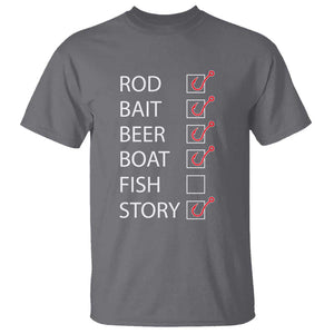 Funny Fishing Check Off List T Shirt TS09 Charcoal Print Your Wear