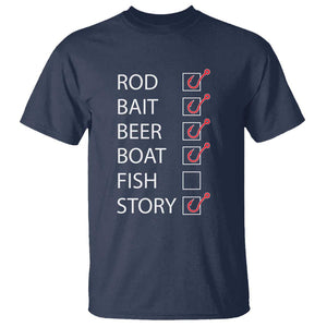 Funny Fishing Check Off List T Shirt TS09 Navy Print Your Wear