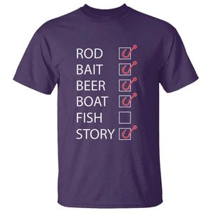 Funny Fishing Check Off List T Shirt TS09 Purple Print Your Wear