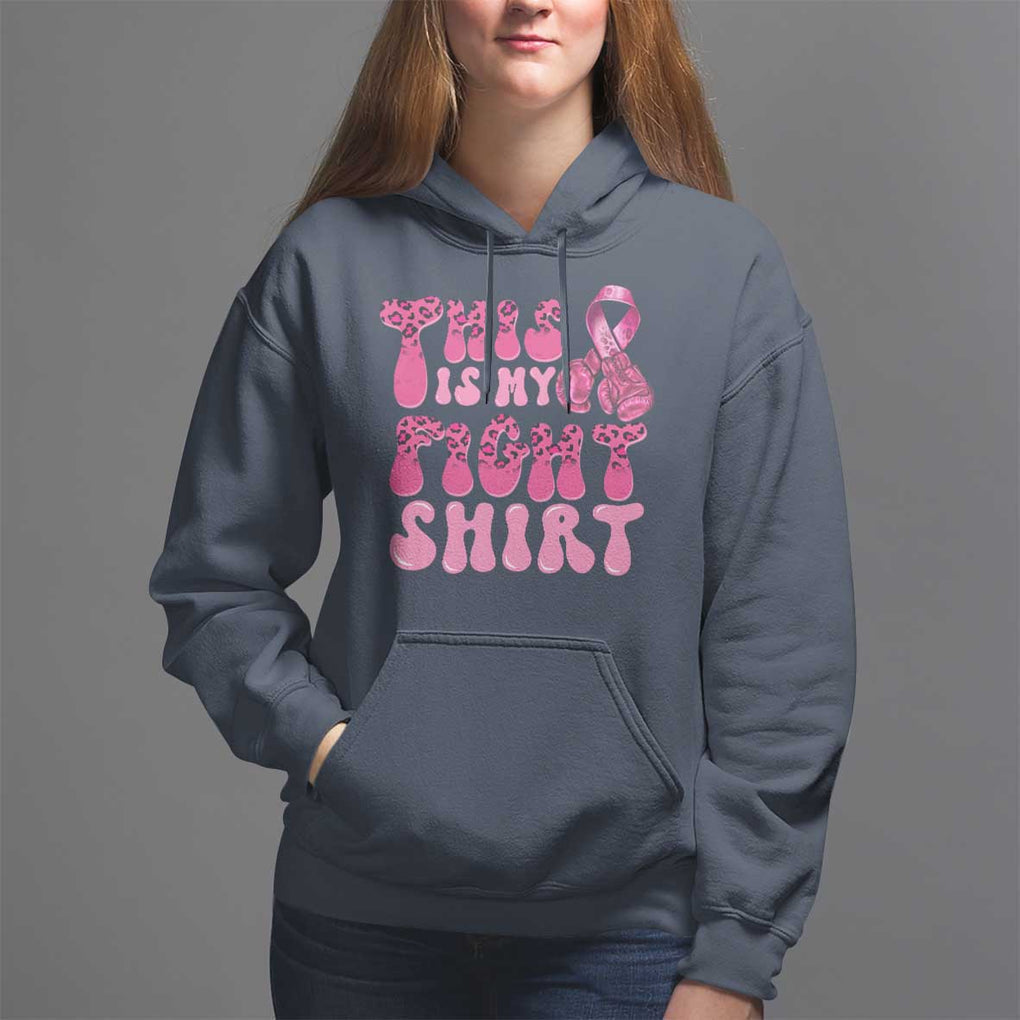 Breast Cancer Hoodie This Is My Fight Warrior Boxing Gloves TS09 Navy Print Your Wear
