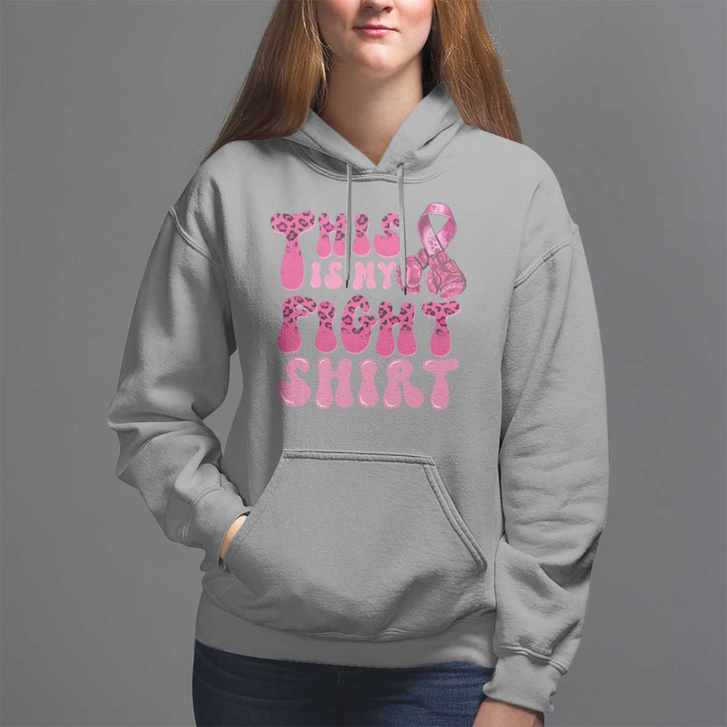 Breast Cancer Hoodie This Is My Fight Warrior Boxing Gloves TS09 Sport Gray Print Your Wear