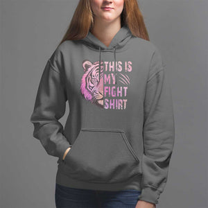 Breast Cancer Hoodie This Is My Fight Pink Tiger Warrior TS09 Dark Heather Print Your Wear