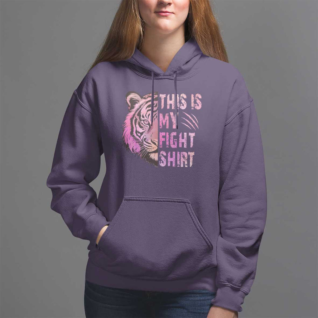 Breast Cancer Hoodie This Is My Fight Pink Tiger Warrior TS09 Purple Print Your Wear