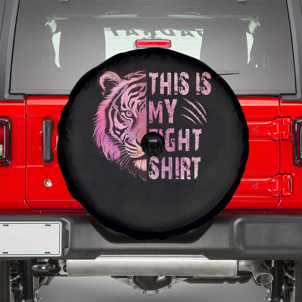 Breast Cancer Spare Tire Cover This Is My Fight Pink Tiger Warrior TS09 Black Print Your Wear
