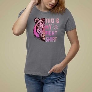 Breast Cancer T Shirt For Women This Is My Fight Pink Tiger Warrior TS09 Charcoal Print Your Wear