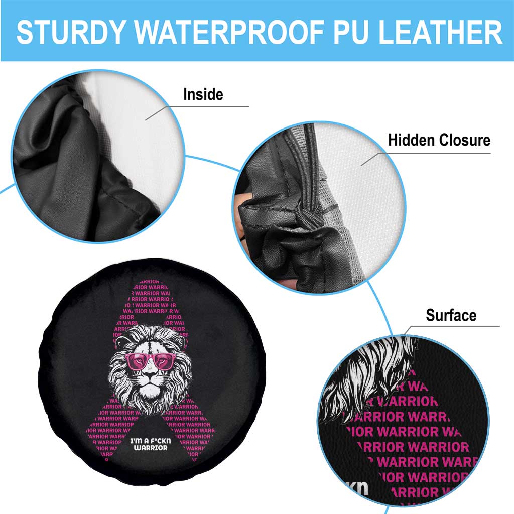 Pink Breast Cancer Spare Tire Cover This Is My Fight Pink Lion Warrior TS09 Print Your Wear
