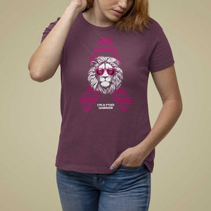 Pink Breast Cancer T Shirt For Women This Is My Fight Pink Lion Warrior TS09 Maroon Print Your Wear