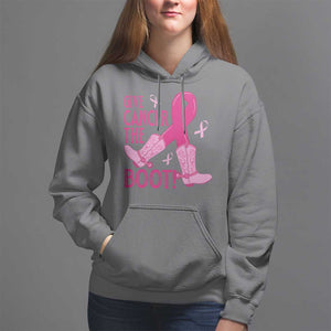 Breast Cancer Hoodie Give Cancer The Boot Cowgirl Western Cowboy TS09 Charcoal Print Your Wear